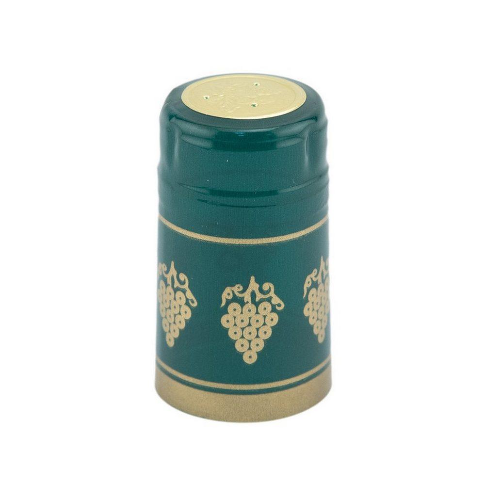 Green/Gold Grapes | Shrink Cap Pack of 100 (30.5 x 55 mm | 1.2 x 2.16 in)