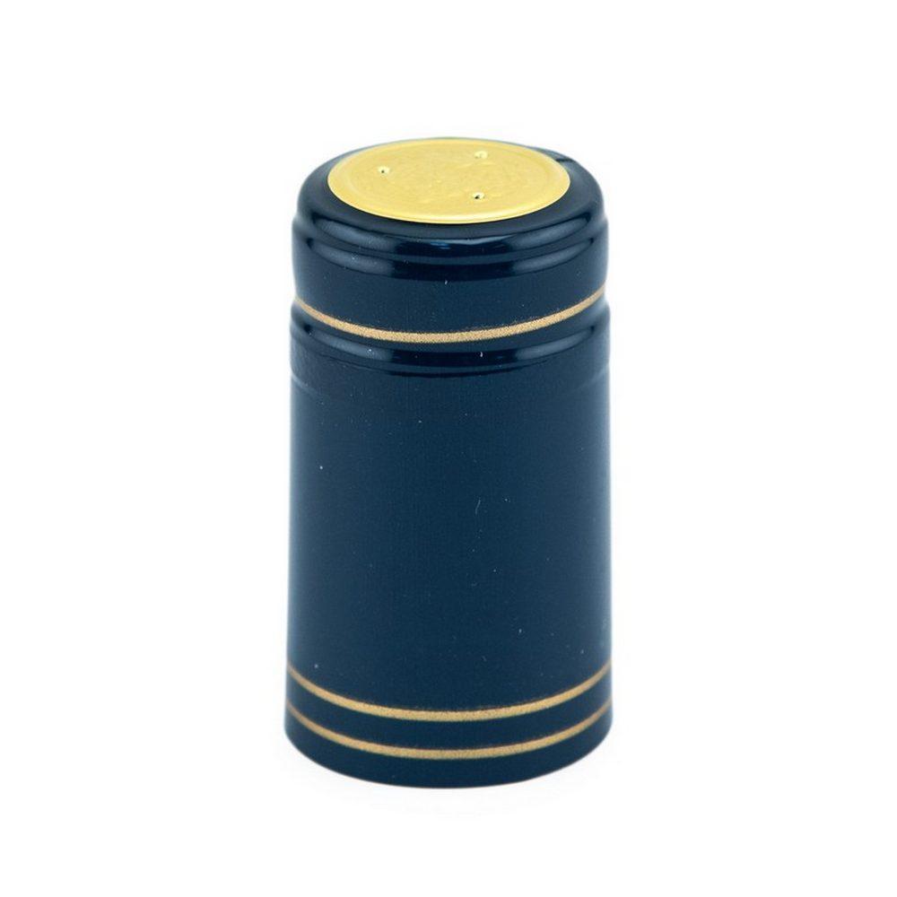 Blue/Gold Stripe | Shrink Cap Pack of 100 (30.5 x 55 mm | 1.2 x 2.16 in)*