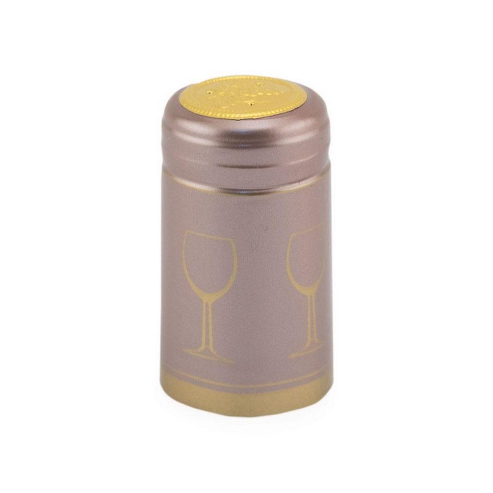 Silver Pink w/Golden Glasses | Shrink Cap Pack of 100 (30.5 x 55 mm | 1.2 x 2.16 in)*
