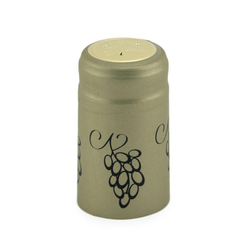Fawn Green w/Midnight Black Grapes | Shrink Cap Pack of 100 (30.5 x 55 mm | 1.2 x 2.16 in)