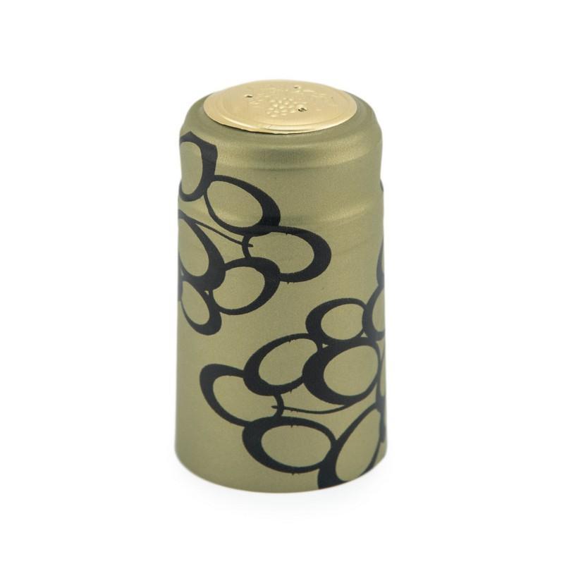 Dark Olive w/Large Grape | Shrink Cap Pack of 100 (30.5 x 55 mm | 1.2 x 2.16 in)