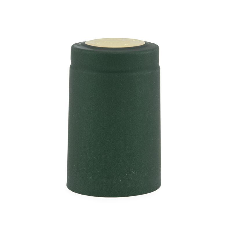 Green Metallic | Large Shrink Cap Pack of 100 (34 x 55 mm | 1.34 x 2.17 in)